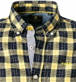Rabatt 💯 N.Z.A. Hemd 21GN513/1288 Leinen, Gelb-navy kariert, Gelb-navy 🥰 -Hemden Verkaufsgeschäft 376422 norm2