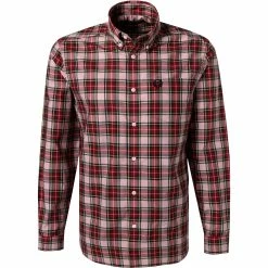 Bestpreis 🔔 Fred Perry Hemd M2688/J10 Baumwolle, Rot-rosa kariert, Rot-rosa 🔔