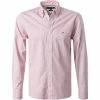 Rabatt ❤️ Tommy Hilfiger Hemd MW0MW20544/0K5 Regular Fit, Bio Baumwolle, Weiß-rot gemustert, Weiß-rot 🤩
