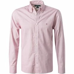 Rabatt ❤️ Tommy Hilfiger Hemd MW0MW20544/0K5 Regular Fit, Bio Baumwolle, Weiß-rot gemustert, Weiß-rot 🤩