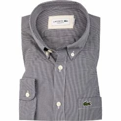 Auslauf 👍 LACOSTE Hemd CH2564/522 Regular Fit, Baumwolle, Marineblau kariert, Marine 😀