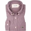 Auslauf 💯 LACOSTE Hemd CH2564/BHZ Regular Fit, Baumwolle, Rot kariert, Blau-rot 🎉