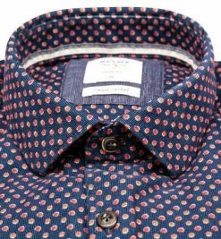 Billig ✔️ OLYMP Casual Level Five Body Fit 3576/84/07 Hemd, Cord, Rotorange-blau gemustert, Rotorange 🛒 -Hemden Verkaufsgeschäft 376646 norm2
