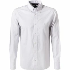 Blitzangebot ⭐ Tommy Hilfiger Hemd MW0MW20550/0K4 Regular Fit, Bio Baumwolle, Weiß ✔️