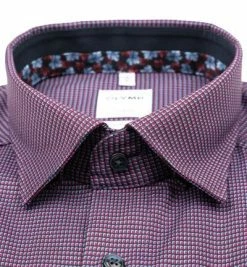 Coupon 🛒 OLYMP Luxor Comfort Fit 1031/64/86 Hemd, Baumwolle, Granat gemustert, Granat ⭐ -Hemden Verkaufsgeschäft 376672 norm2