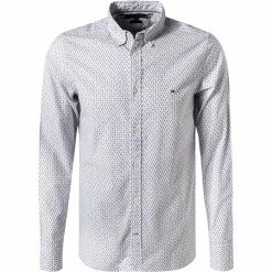 Beste Bewertungen von 🥰 Tommy Hilfiger Hemd MW0MW20553/0K4 Slim Fit, Bio Baumwolle, Weiß gemustert, Weiß ⌛