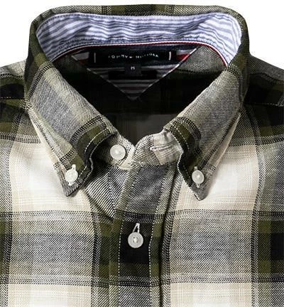 Auslauf 😉 Tommy Hilfiger Hemd MW0MW20461/0N1 Regular Fit, Baumwolle-Leinen, Olivgrün kariert, Oliv 🥰 3 Auslauf 😉 Tommy Hilfiger Hemd MW0MW20461/0N1 Regular Fit, Baumwolle-Leinen, Olivgrün kariert, Oliv 🥰 – Bild 3