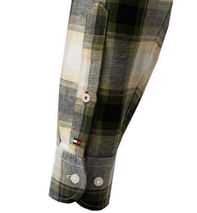 Auslauf 😉 Tommy Hilfiger Hemd MW0MW20461/0N1 Regular Fit, Baumwolle-Leinen, Olivgrün kariert, Oliv 🥰 6 Auslauf 😉 Tommy Hilfiger Hemd MW0MW20461/0N1 Regular Fit, Baumwolle-Leinen, Olivgrün kariert, Oliv 🥰 – Bild 6