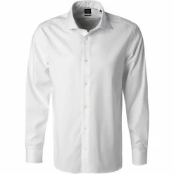 Rabatt 💯 BOGGI MILANO Hemd BO09C9924/01 Slim Fit, Baumwolle, Weiß 🔥