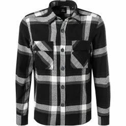 Rabatt 🎁 Strellson Hemd Norman 30028373/010 Baumwolle, Schwarz-weiß kariert, Schwarz-weiß 🧨