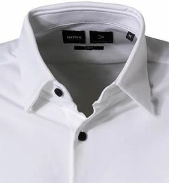 Auslauf 🔔 BOSS Hemd Roan 50458367/100 Slim Fit, Jersey, Weiß 💯 -Hemden Verkaufsgeschäft 376829 norm2