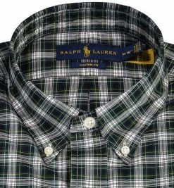 Angebote 😉 Polo Ralph Lauren Hemd 710853390/002 Custom Fit, Baumwolle, Grün-navy kariert, Grün-navy 🌟 -Hemden Verkaufsgeschäft 376893 norm2