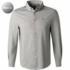 Schlussverkauf 🧨 BOGNER Hemd Franz-5 5835/2727/011 Regular Fit, Jersey-Piqué, Hellgrau meliert, Hellgrau 🎉
