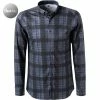 Schlussverkauf 🎁 DESOTO Hemd Modern B.D. 47013-3/523 Jersey, Dunkelblau-schwarz kariert, Dunkelblau ⌛