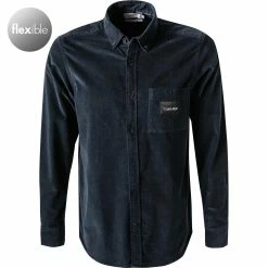 Budget 😉 Calvin Klein Hemd K10K107512/DW4 Overshirt, Regular Fit, Cord, Navy ✔️