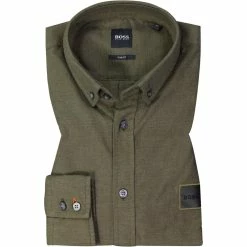 Bestes Angebot 🥰 BOSS Hemd Mabsoot 50462815/308 Slim Fit, Baumwolle, Jägergrün meliert, Jägergrün 😍