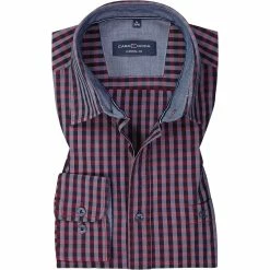 Coupon ⌛ CasaModa Hemd 413717500/401 Casual Fit, Baumwolle, Rot kariert, Rot 👏