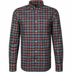 Budget 🌟 Gant Hemd 3016970/805 Regular Fit, Baumwolle, Dunkelblau-orange kariert, Dunkelorange 🔔