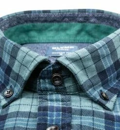 Bestpreis 🎉 OLYMP Casual Modern Fit 4070/84/45 Hemd, Cord, Grün-blau kariert, Grün-blau 🔔 -Hemden Verkaufsgeschäft 377779 norm2