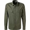 Am billigsten 😉 camel active Hemd 409131/6S07/93 Overshirt, Regular Fit, Baumwolle, Olivgrün meliert, Oliv 🥰