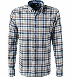Rabatt 👍 OLYMP Casual Modern Fit 4088/84/28 Hemd, Baumwolle, Braun-blau kariert, Braun-blau 🥰 -Hemden Verkaufsgeschäft 377809 norm