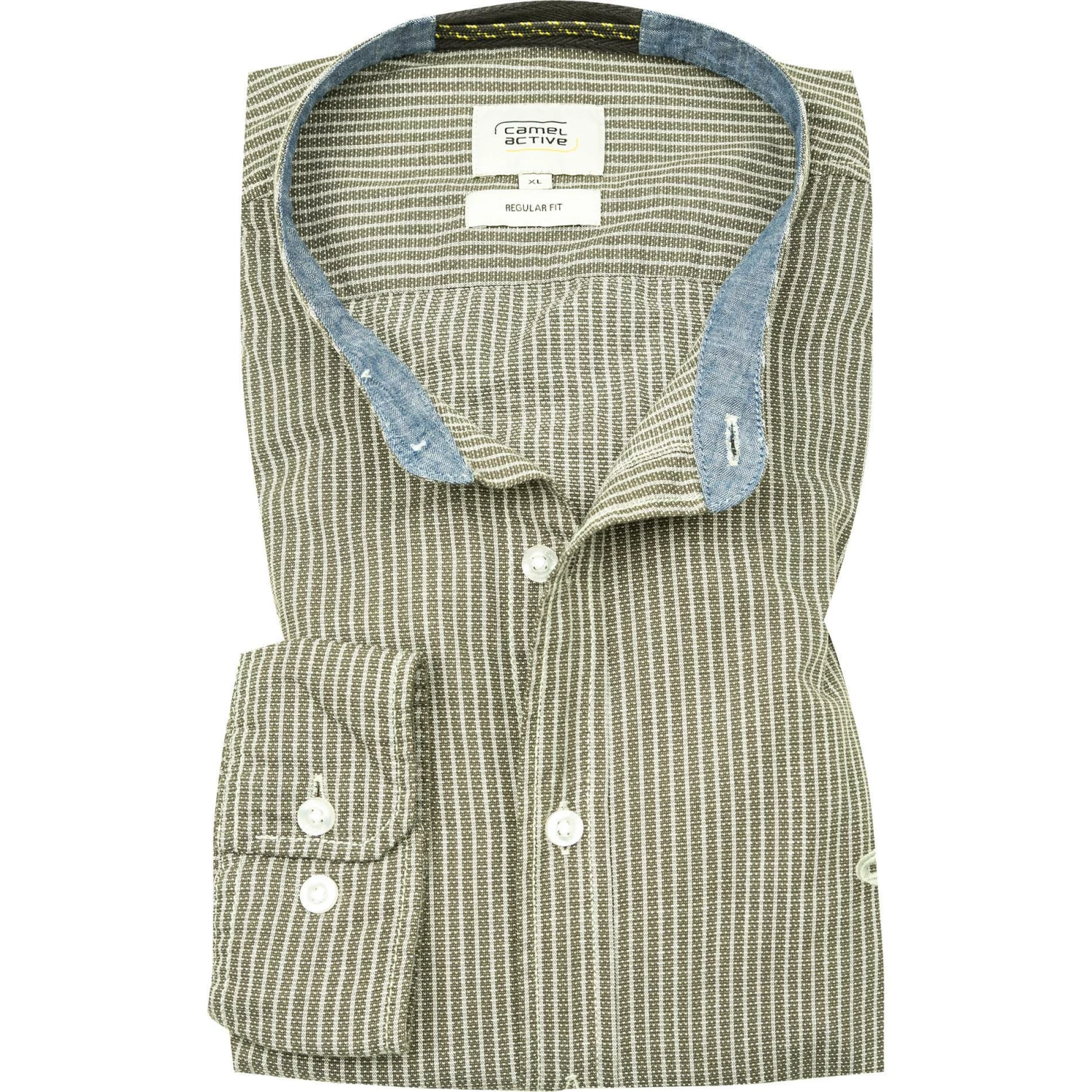 Angebote 🤩 camel active Hemd 409126/6S06/93 Regular Fit, Baumwolle, Olivgrün gestreift, Oliv 🛒 1 Angebote 🤩 camel active Hemd 409126/6S06/93 Regular Fit, Baumwolle, Olivgrün gestreift, Oliv 🛒