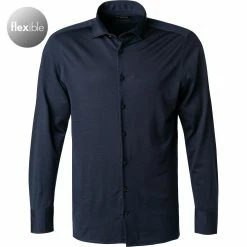 Bestes Angebot 🔔 OLYMP Signature Tailored Fit 8504/84/14 Hemd, Schurwoll-Jersey, Dunkelblau, Nachtblau 🔥