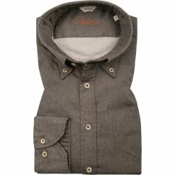 Besorgen 🛒 Stenströms Hemd 675261/8280/290 Fitted body, Baumwolle, Braun meliert, Braun 🛒