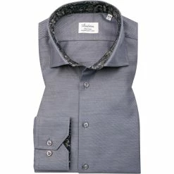 Aktion 🎉 Stenströms Hemd 684751/8244/170 Fitted body, Baumwolle, Graublau , Graublau ⭐