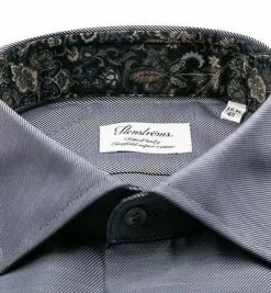 Aktion 🎉 Stenströms Hemd 684751/8244/170 Fitted body, Baumwolle, Graublau , Graublau ⭐ -Hemden Verkaufsgeschäft 378093 norm2