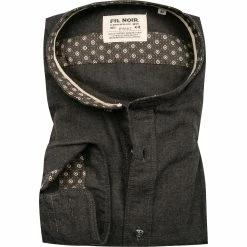 Aktion 👍 FIL NOIR Hemd Ancona 51582/08 Shaped Fit, Flanell CO2-Neutral, Anthrazit meliert, Anthrazit 🥰