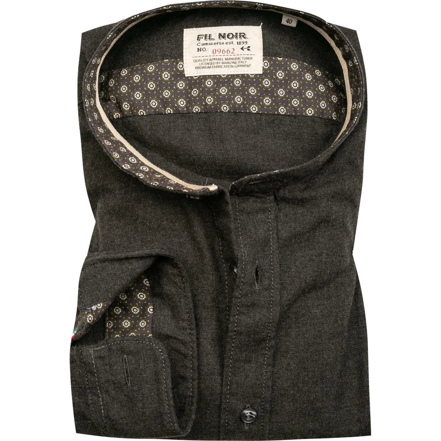 Aktion 👍 FIL NOIR Hemd Ancona 51582/08 Shaped Fit, Flanell CO2-Neutral, Anthrazit meliert, Anthrazit 🥰 1 Aktion 👍 FIL NOIR Hemd Ancona 51582/08 Shaped Fit, Flanell CO2-Neutral, Anthrazit meliert, Anthrazit 🥰