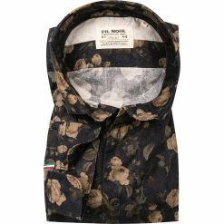 Besorgen 😍 FIL NOIR Hemd Treviso 51596/20 Shaped Fit, Baumwolle CO2-Neutral, Beige-blau gemustert, Beige ❤️