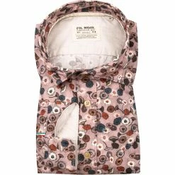 Angebote 😍 FIL NOIR Hemd Treviso 51580/48 Shaped Fit, Baumwolle CO2-Neutral, Burgundy gemustert, Burgundy 🤩