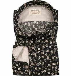 Billig 🌟 FIL NOIR Hemd Treviso 51588/08 Shaped Fit, Baumwolle CO2-Neutral, Anthrazit-beige gemustert, Anthrazit 🌟 -Hemden Verkaufsgeschäft 378256 norm