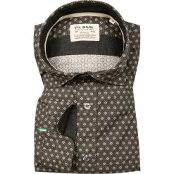 Am billigsten 👏 FIL NOIR Hemd Treviso 51585/04 Shaped Fit, Baumwolle CO2-Neutral, Grau gemustert, Grau 👏