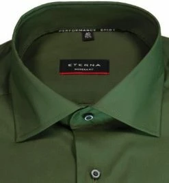 Top 10 🔥 ETERNA Hemd 3377/X18K/45 Modern Fit, Mikrofaser atmungsaktiv, Jägergrün 🌟 -Hemden Verkaufsgeschäft 378271 norm2