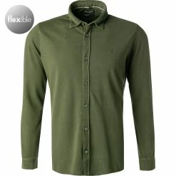 Billig ✔️ Marc O'Polo Hemd 128 2209 52068/428 Shaped Fit, Bio Baumwolle, Tannengrün 👏