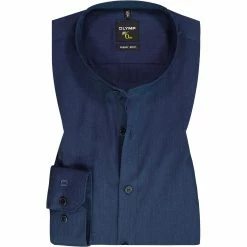 Aktion 🔥 OLYMP No. Six Super Slim 2584/84/18 Hemd, Super Slim Fit, Baumwolle, Marineblau, Marine 🎁
