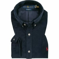 Billig ⌛ Polo Ralph Lauren Hemd 710818761/005 Slim Fit, Feincord, Navy ⌛