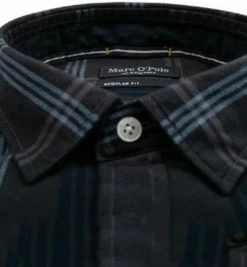 Auslauf 🔥 Marc O'Polo Hemd 129 7284 42322/B97 Regular Fit, Bio Baumwolle, Grau kariert, Grau 🌟 -Hemden Verkaufsgeschäft 378539 norm2