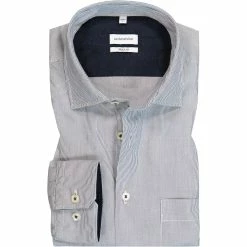 Blitzangebot 🛒 Seidensticker Hemd 150920/19 Regular Fit, Baumwolle, Dunkelblau-weiß gestreift, Dunkelblau-weiß 😍