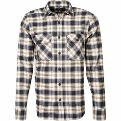 Coupon 🤩 JOOP! Hemd Huug 30028570/405 Overshirt, Baumwolle, Beige-navy kariert, Beige-navy 💯