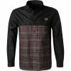 Großhandel 👍 Fred Perry Hemd M2687/102 Overshirt, Baumwolle, Schwarz-multicolor kariert, Schwarz ⭐