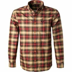 Billig 🌟 Fred Perry Hemd M2689/363 Baumwolle, Senf kariert, Senf 🧨