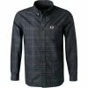 Großhandel 🎉 Fred Perry Hemd M2689/608 Baumwolle, Navy-flaschengrün kariert, Navy 👏