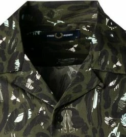 Aktion 🥰 Fred Perry Hemd M2711/408 Kurzarmhemd, Baumwolle, Jägergrün gemustert, Jägergrün 👍 -Hemden Verkaufsgeschäft 378889 norm2