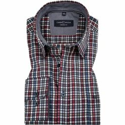Bester Verkauf ⭐ CasaModa Hemd 413714900/400 Casual Fit, Baumwolle, Rot-blau kariert, Rot-blau-weiß 😍