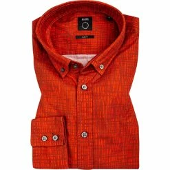 Top 10 🔔 BOSS Hemd Mabsoot 50457819/612 Slim Fit, Baumwolle, Rot gemustert, Rot 🥰