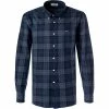 Bestpreis ✔️ Barbour Hemd Wetherham midnight MSH4982TN54 Tailored Fit, Twill, Blau kariert 🔔